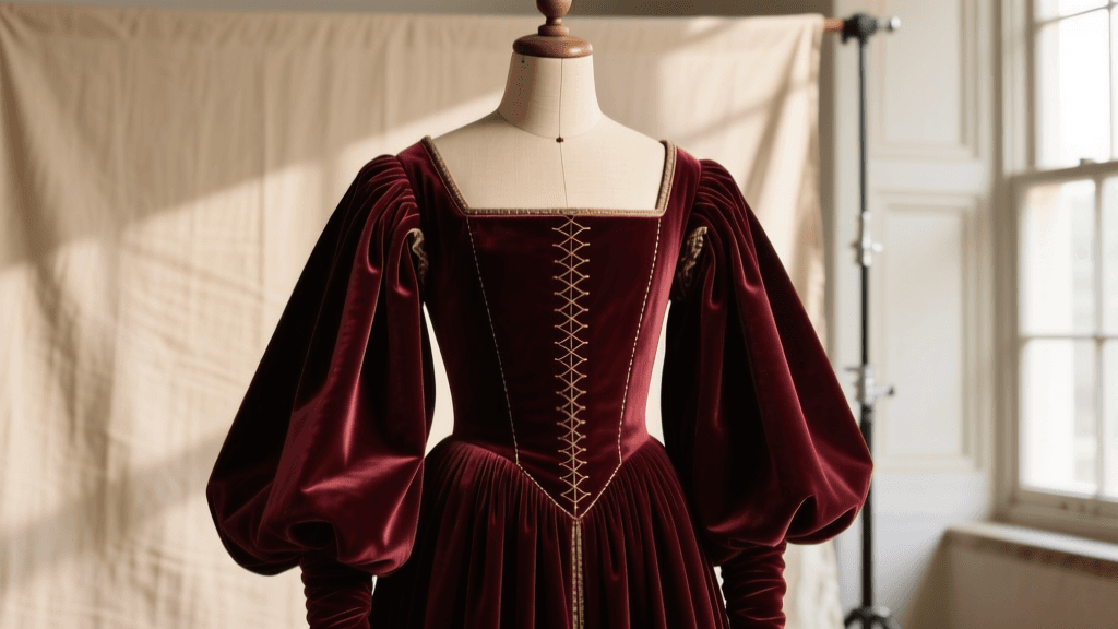 Burgundian Houppelande Construction & Fabric Guide 2026