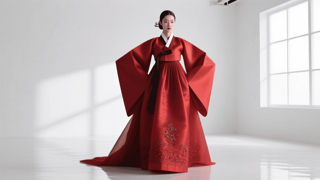 Modern Hanbok Red Carpet Styling in Global Fashion Media 2026
