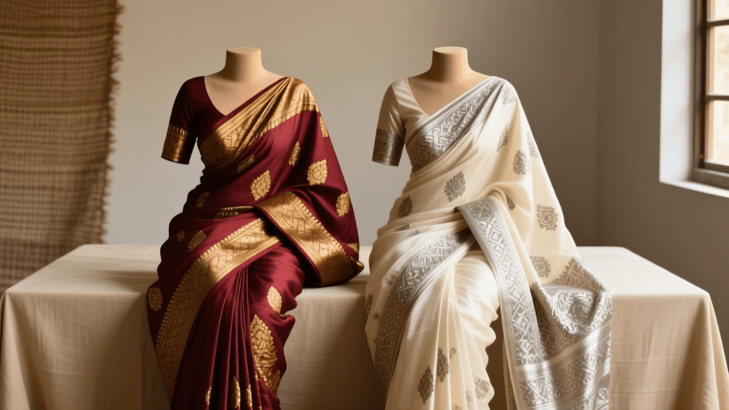 Kanchipuram vs Banarasi Silk: 2026 Zari Purity Guide