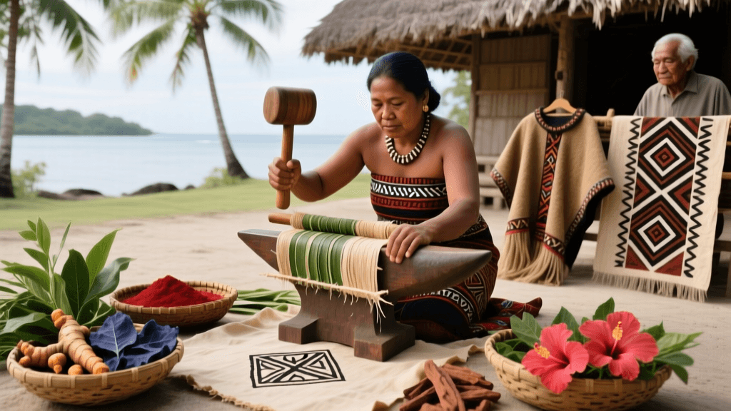 Tongan Ngatu Making Process And Plant Based Dye Recipes