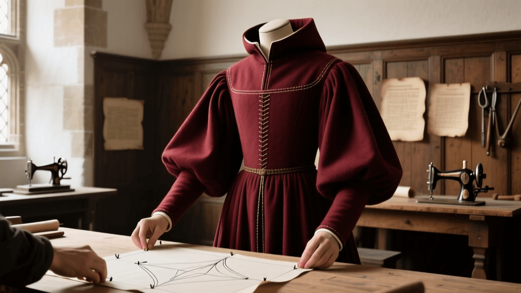 Medieval Burgundian Houppelande: 2026 Tailoring Guide