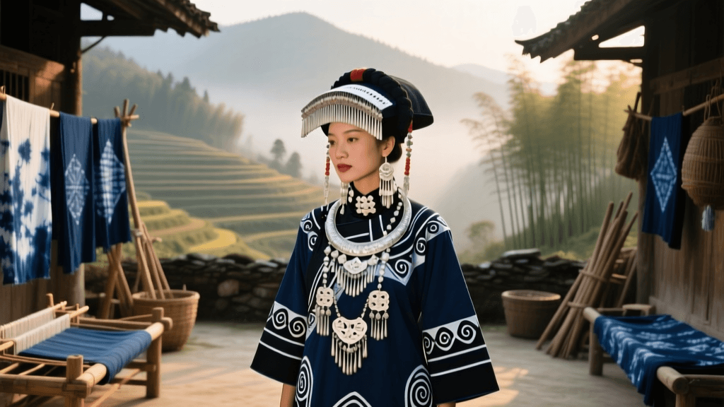 Miao Traditional Clothing: Indigo Batik and Silver Art