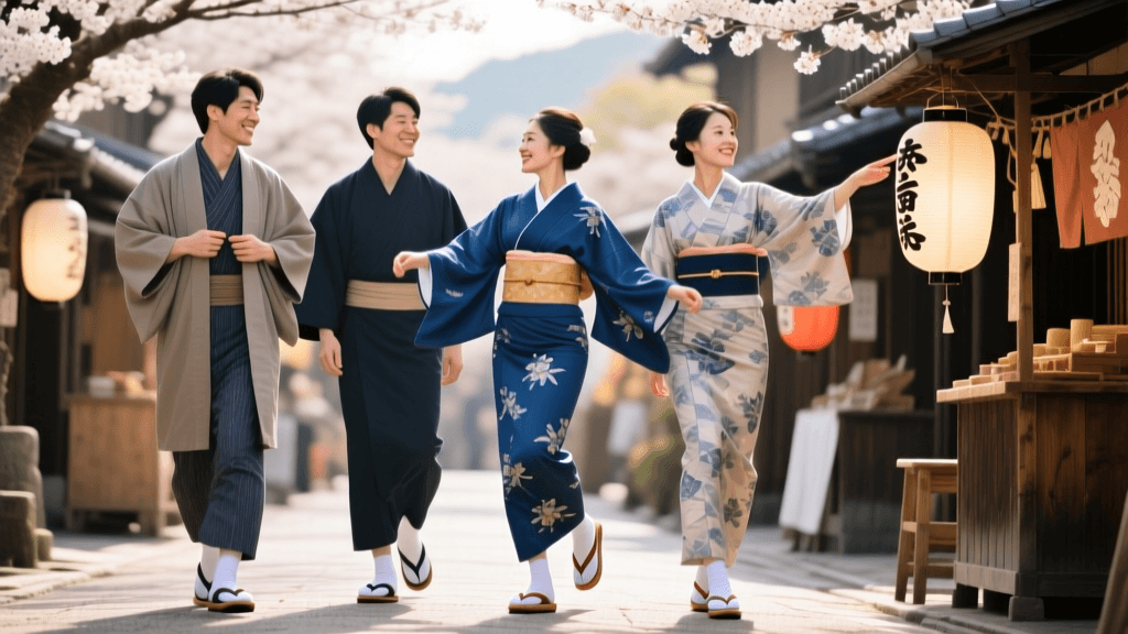 Japanese Festival Costumes: Happi, Yukata, and Tabi