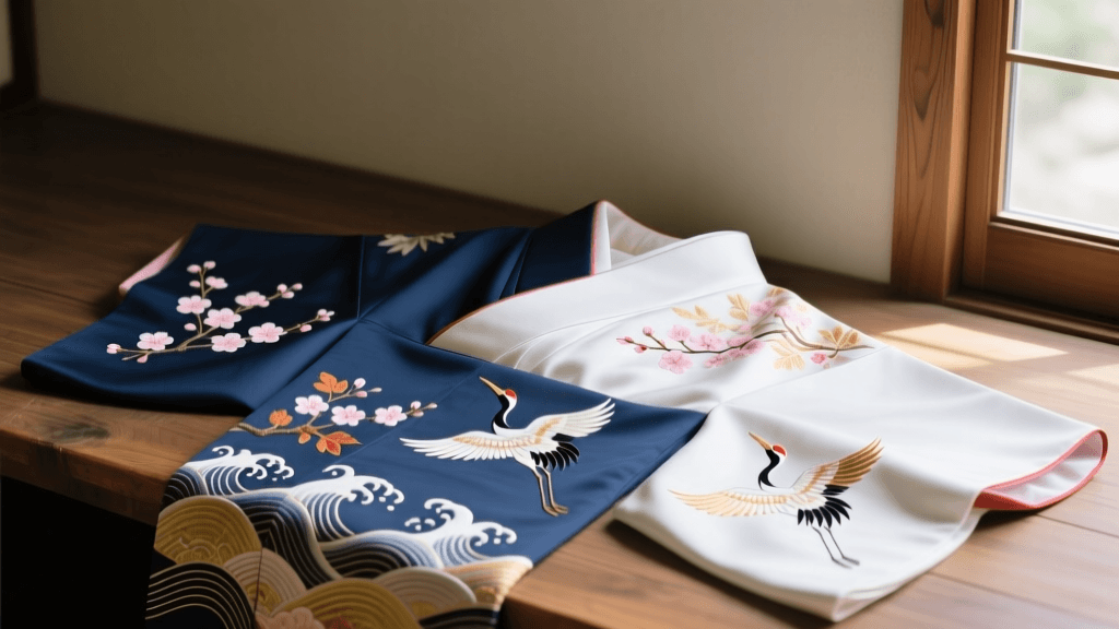 Traditional Japanese Kimono Motifs and Color Symbolism