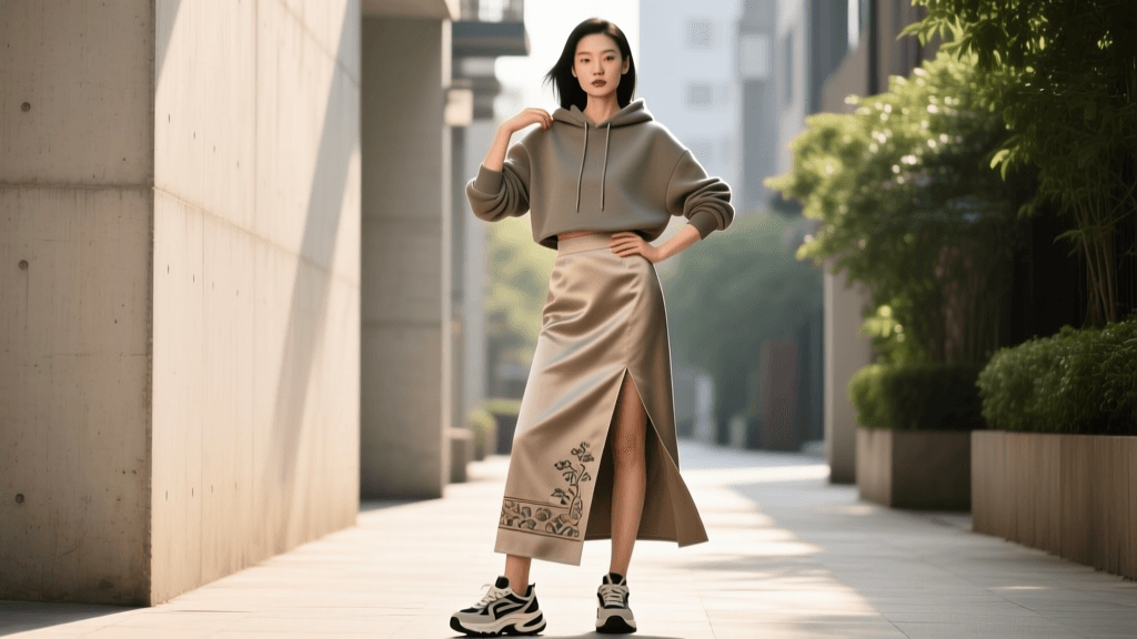 Mamian Skirt Fusion: Styling Hanfu for Modern Streetwear