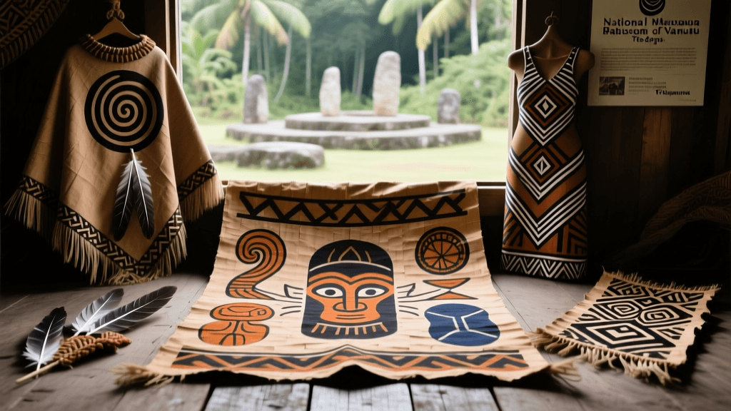 Vanuatu Nambawan Barkcloth Paint Pigments And Ancestor Symbolism