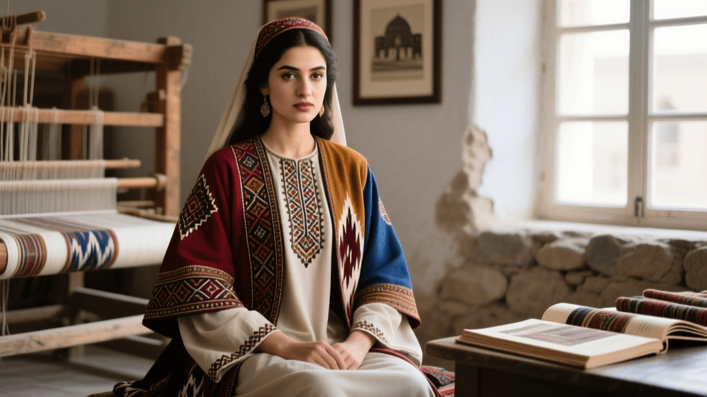 Afghan Pashtun Embroidery Cross Stitch Count And Fabric Grid Marking