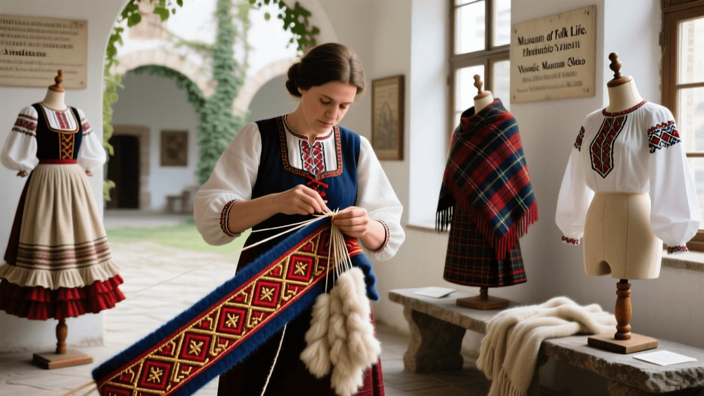 Bulgarian Shipka Wool Felting And Embroidered Sash Belt Making