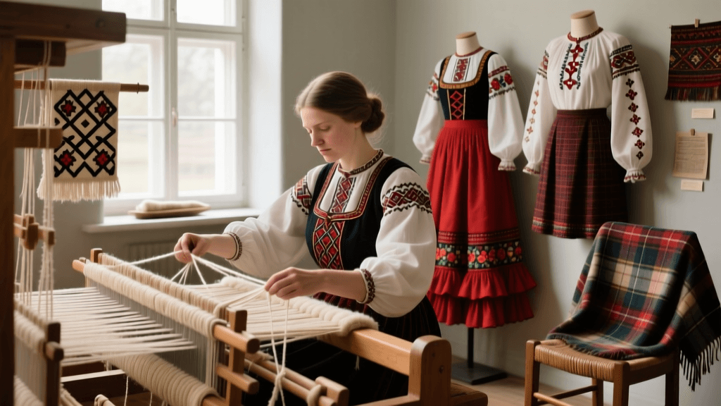 Finnish Kainuun Kangas Wool Weaving And Geometric Pattern Loom Settings