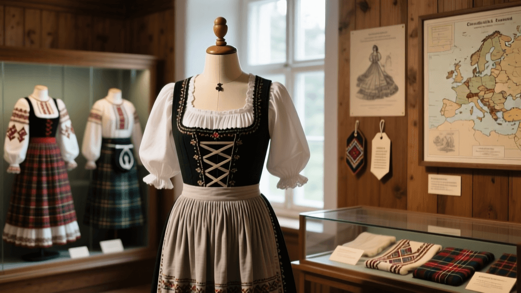 German Black Forest Dirndl Pleating Techniques And Apron Embroidery
