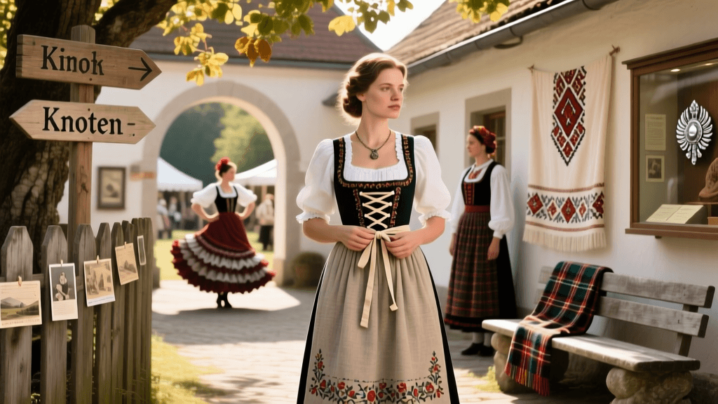 German Dirndl Apron Tying Methods And Regional Festival Protocols