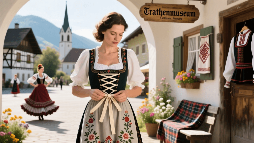 German Dirndl Apron Tying Styles And Village Significance