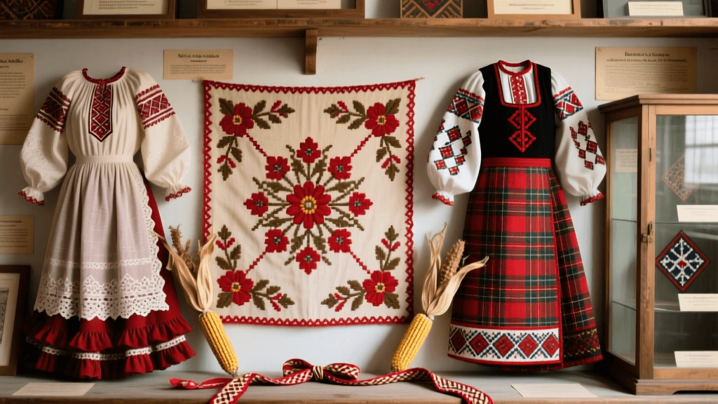 Hungarian Matyo Embroidery Floral Motif Transfer And Red Thread Counting