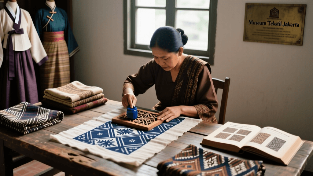 Indonesian Batik Tjap Stencil Dyeing Techniques Javanese Craft