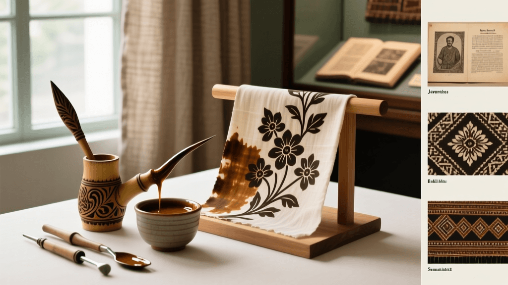 Indonesian Batik Tulis Canting Tools And Wax Resist Process