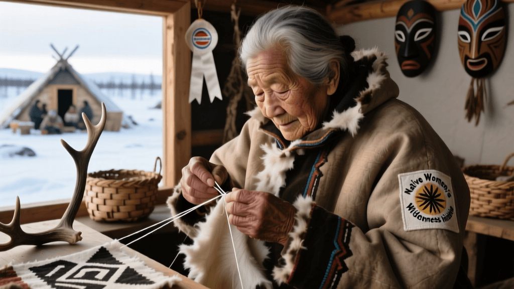 Inuit Parka Sewing With Caribou Skin And Gut Thread Methods