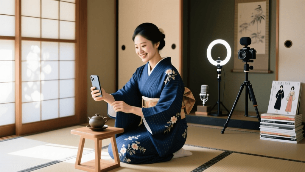 Building a Kimono Vlogging Channel and Online Community