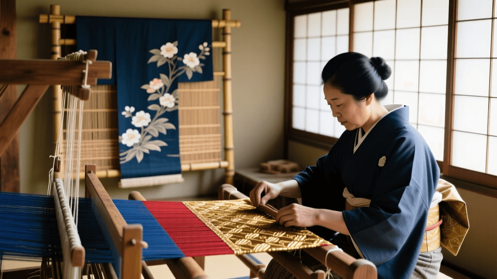 Kyoto Kimono Artisans: Nishijin Weaving and Yuzen Dyeing