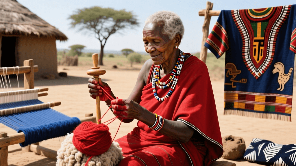 Maasai Shuka Red Dye Sourcing And Wool Spinning Methods