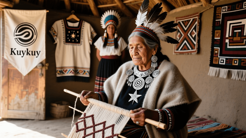 Mapuche Trarilonko Silverwork And Woven Felted Wool Techniques