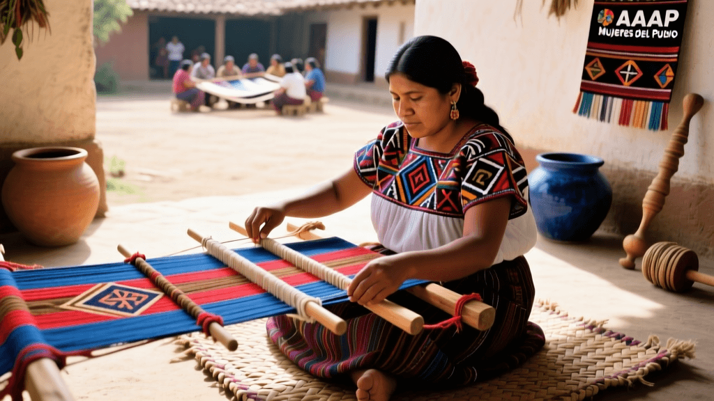 Mayan Huipil Backstrap Loom Tension Adjustment And Cotton Thread Dyeing