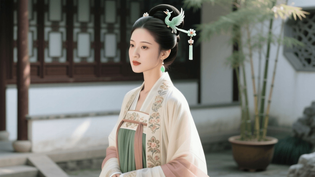 Crafting a Ming Hanfu Ensemble With Authentic Jade Hairpins