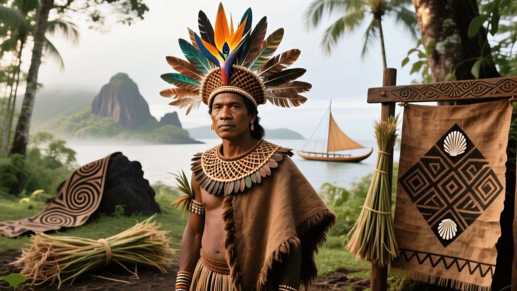 Papua New Guinea Huli Wigman Feather Headdress Attachment And Plant Dyeing