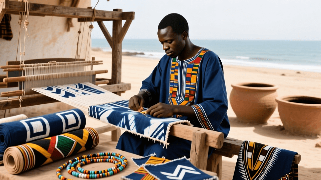 Senegalese Boubou Tailoring Techniques And Cotton Dyeing Methods