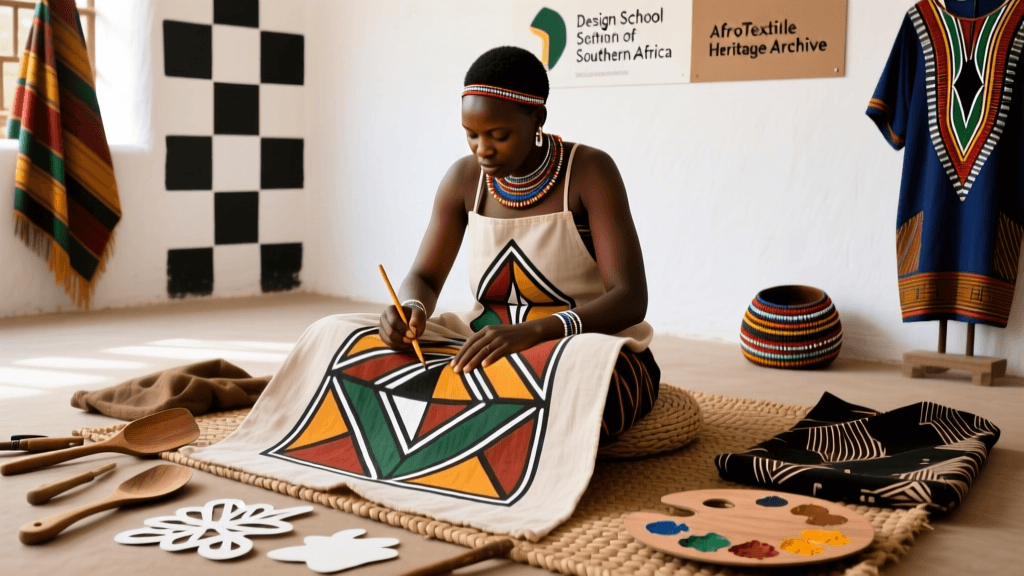 South African Ndebele Painted Apron Creation Process And Geometry