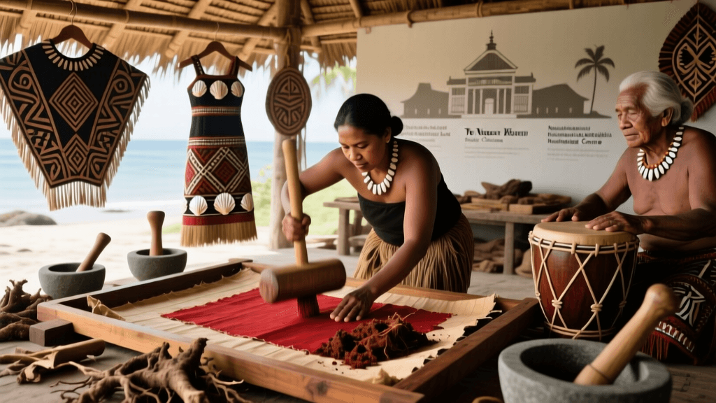 Tongan Ngatu Dye Extraction From Morinda Root And Beating Rhythm Guide