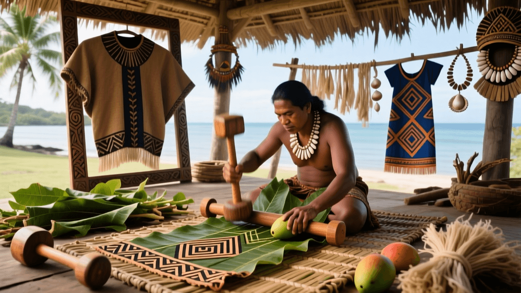 Tongan Ngatu Dyeing With Mango Bark And Beating Patterns Guide