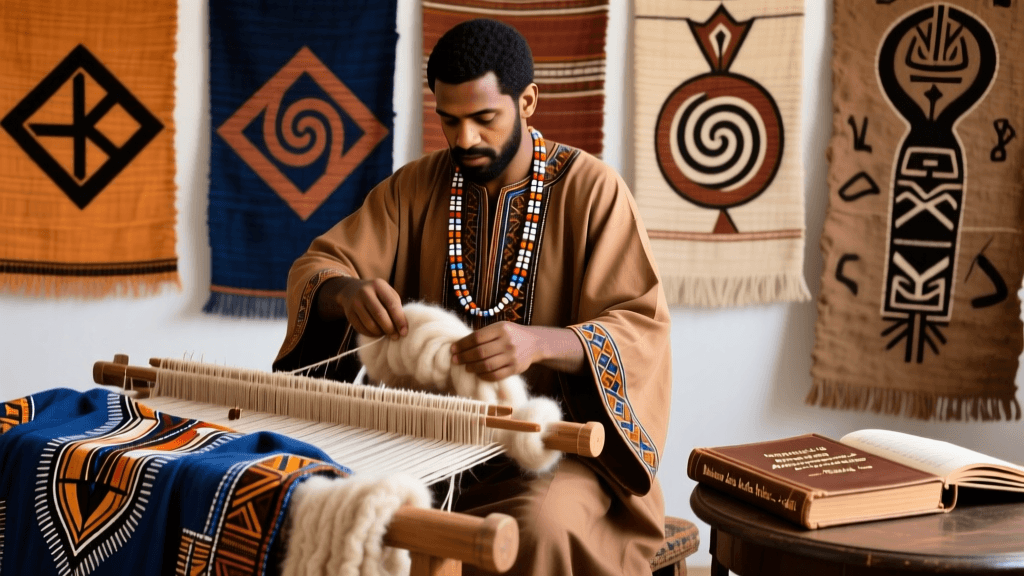 Tunisian Chaoucha Wool Weaving And Tribal Motif Carding Methods