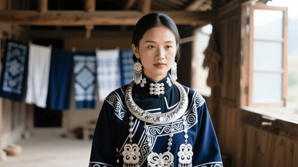 Miao Traditional Garments: Silver Jewelry and Embroidery