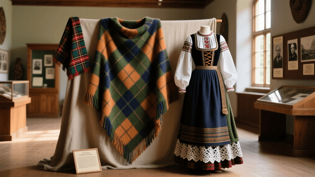 Irish Arisaid Woolen Plaid Weaving And Natural Dye Methods