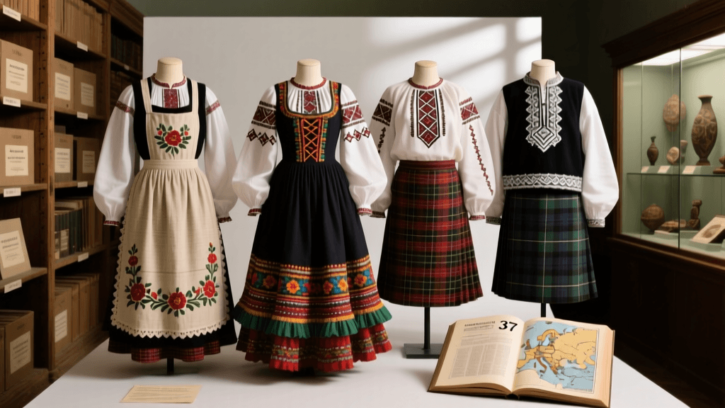 German Dirndl Apron Embroidery And Linen Weaving Techniques