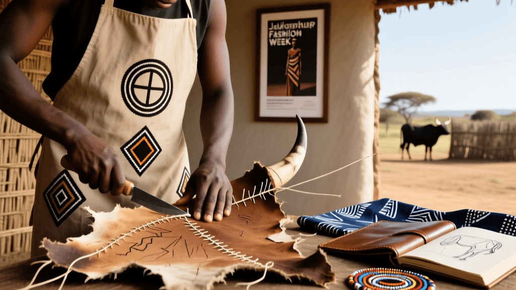 South African Nguni Cattle Hide Apron Making Process