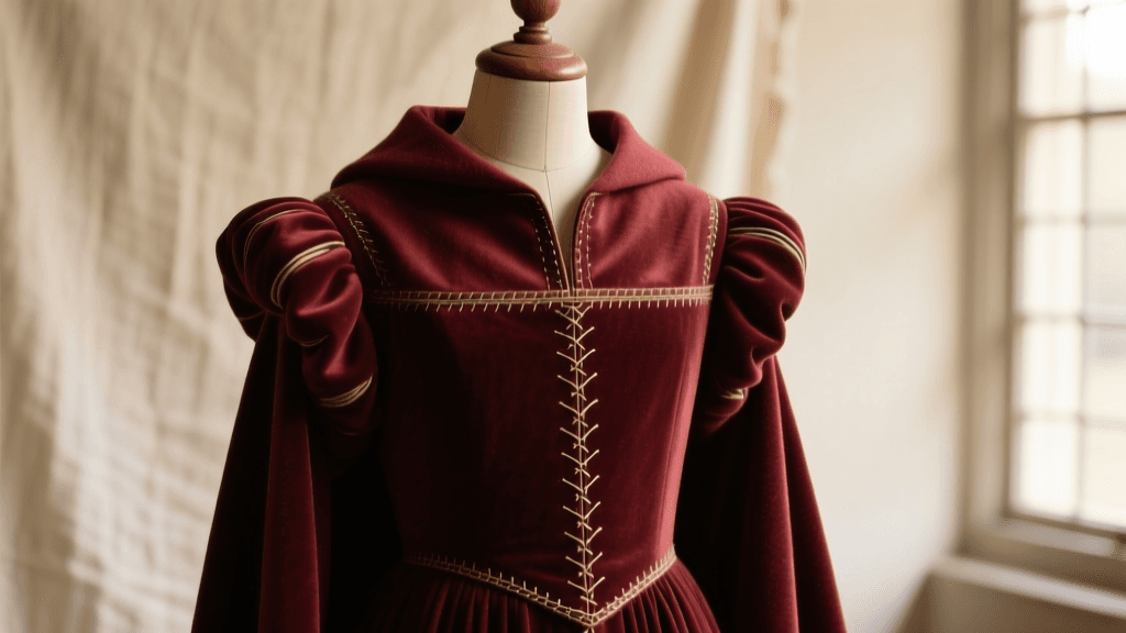 Burgundian Houppelande Guide 2026: Authentic Fabrics & Patterns