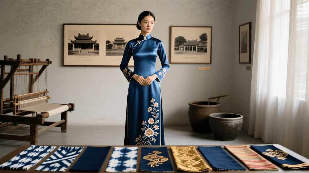 Vietnamese Ao Dai Silk Dyeing And Embroidery Traditions
