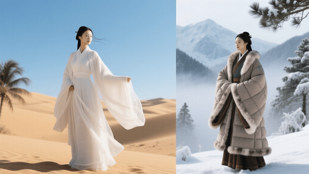 2026 Hanfu Guide: Dressing for Tropical, Desert & Cold Climates