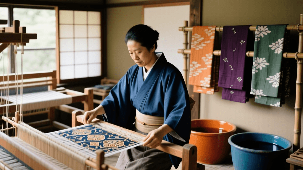 Kyoto Kimono Craft: Nishijin Weaving & Yuzen Dyeing Workshops