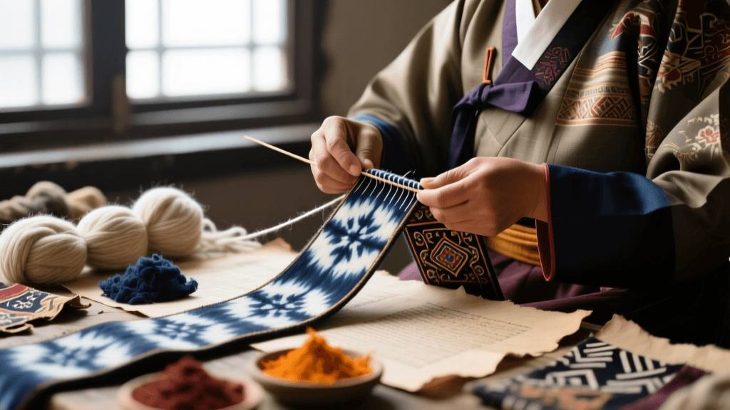 Mongolian Deel Wool Processing And Ornamental Belt Craft