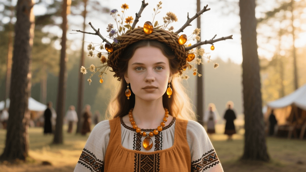 Lithuanian Wreath Headdresses and Amber Jewelry 2026