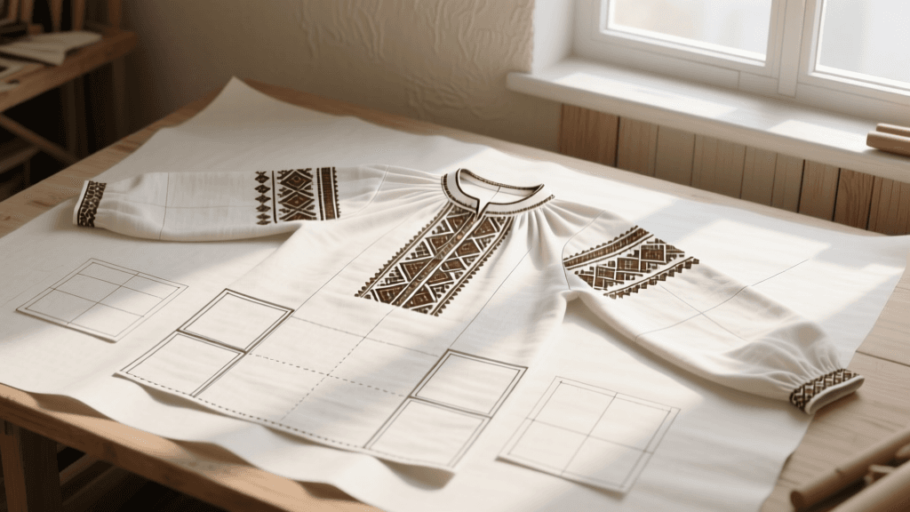Drafting Carpathian Sorochka Patterns & Gussets 2026