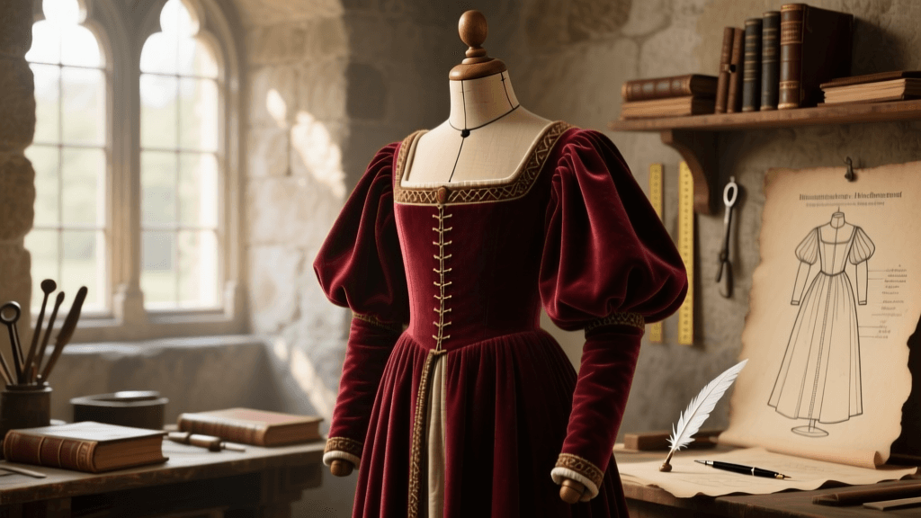 Drafting the 15th-Century Burgundian Houppelande: 2026 Guide