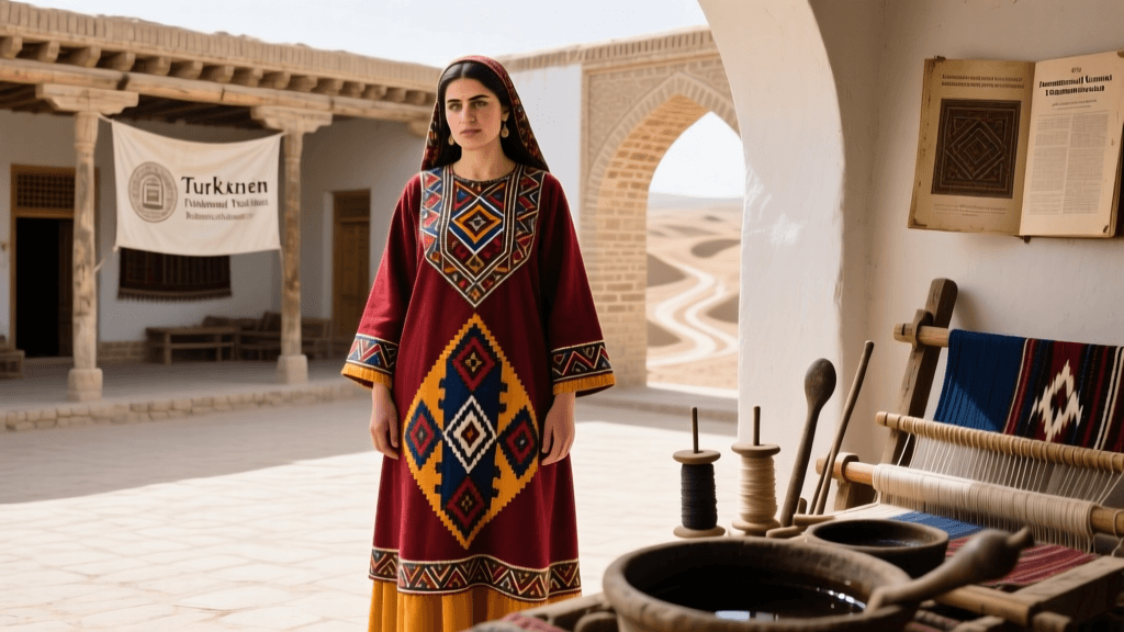 Turkmen Tekke Embroidery Tribal Signature Motifs And Wool Dyeing