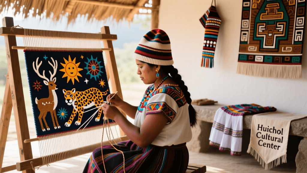 Huichol Yarn Painting Textile Connections And Sacred Symbolism Mexico