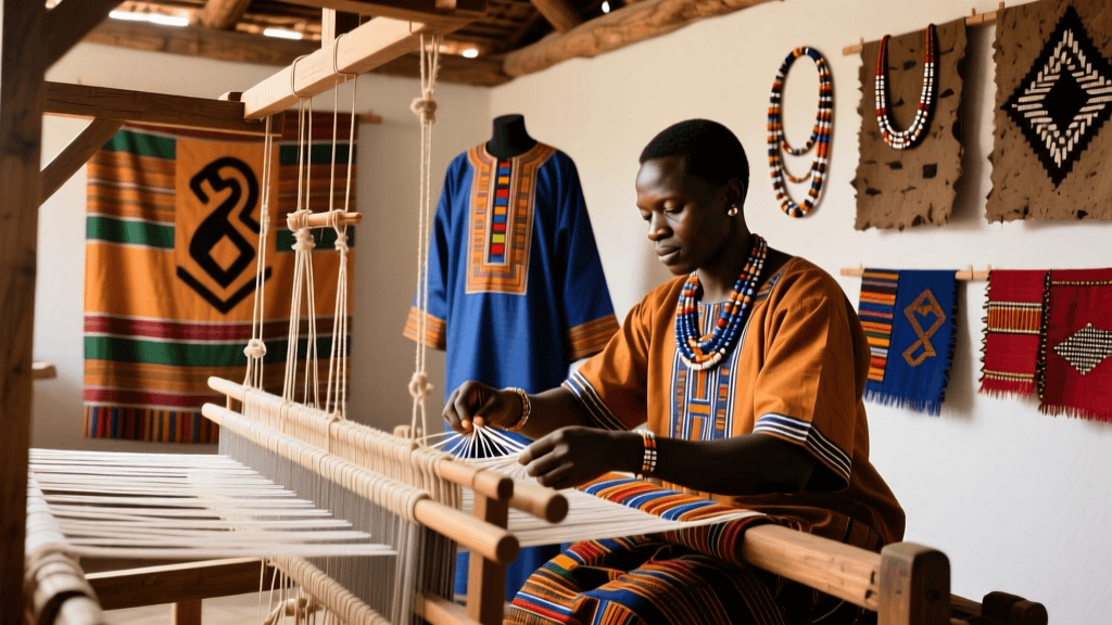 Nigerian Akwete Weaving Loom Setup And Pattern Coding